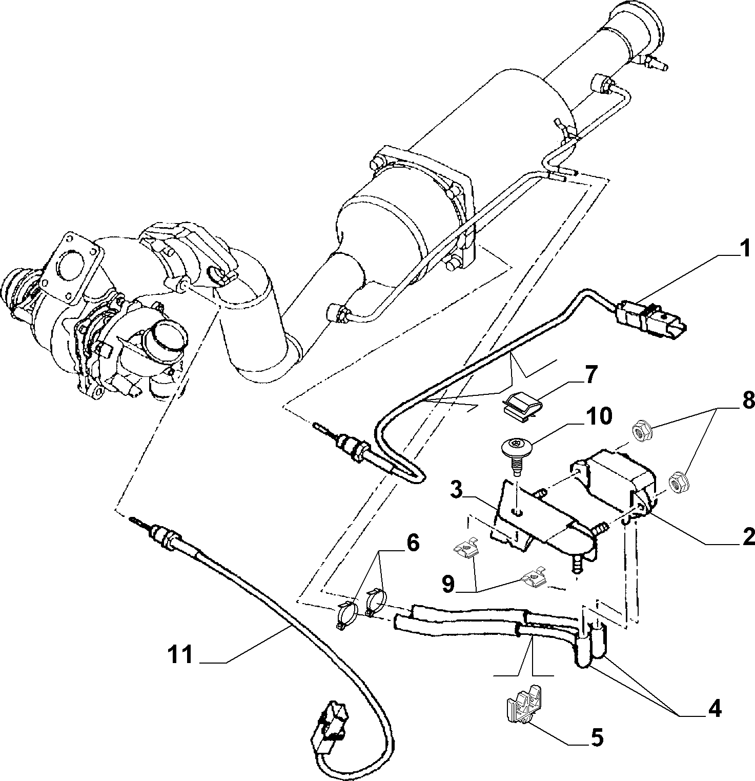 CITROËN/PEUGEOT 9645022680 - Devējs, Izplūdes gāzu spiediens www.autospares.lv