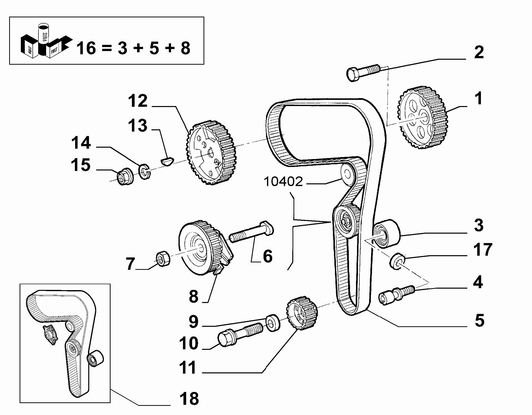 FIAT 71736493 - Parazīt / Vadrullītis, Zobsiksna autospares.lv