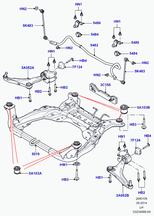 Jaguar LR0 24474 - Stiepnis / Atsaite, Stabilizators www.autospares.lv