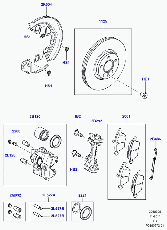 KIA LR004936 - Bremžu uzliku kompl., Disku bremzes autospares.lv