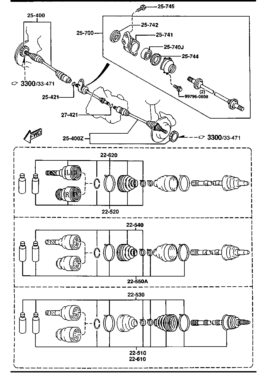 Mercury GR01-22-530 - Putekļusargs, Piedziņas vārpsta autospares.lv