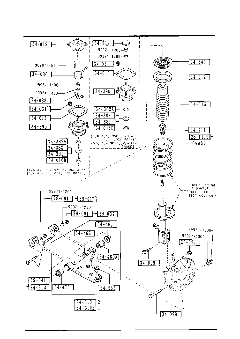 MAZDA G030-34-565 - Remkomplekts, Balst / Virzošais šarnīrs autospares.lv