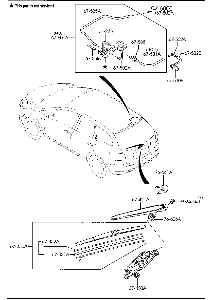 MAZDA G22E-67-330 - Stikla tīrītāja slotiņa autospares.lv