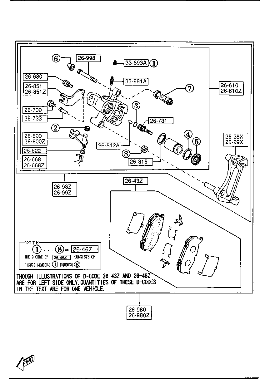 Suzuki GAYE-26-43ZB - Bremžu uzliku kompl., Disku bremzes autospares.lv