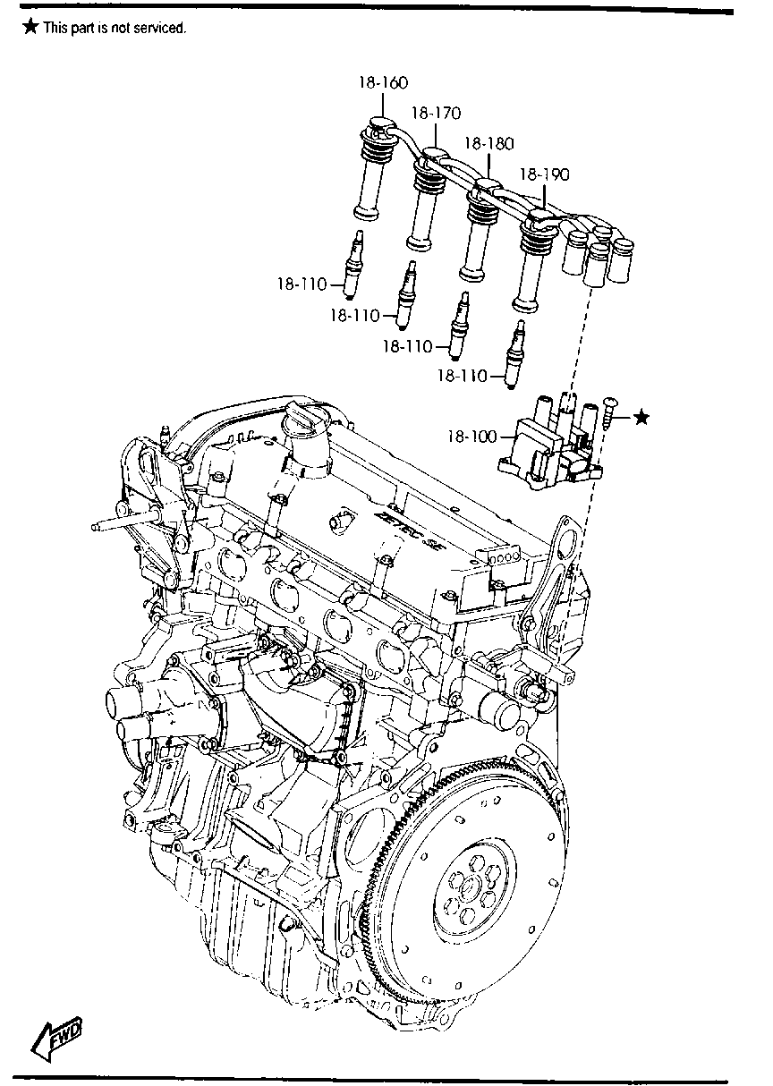 MAZDA C401-18-110A - Aizdedzes svece www.autospares.lv