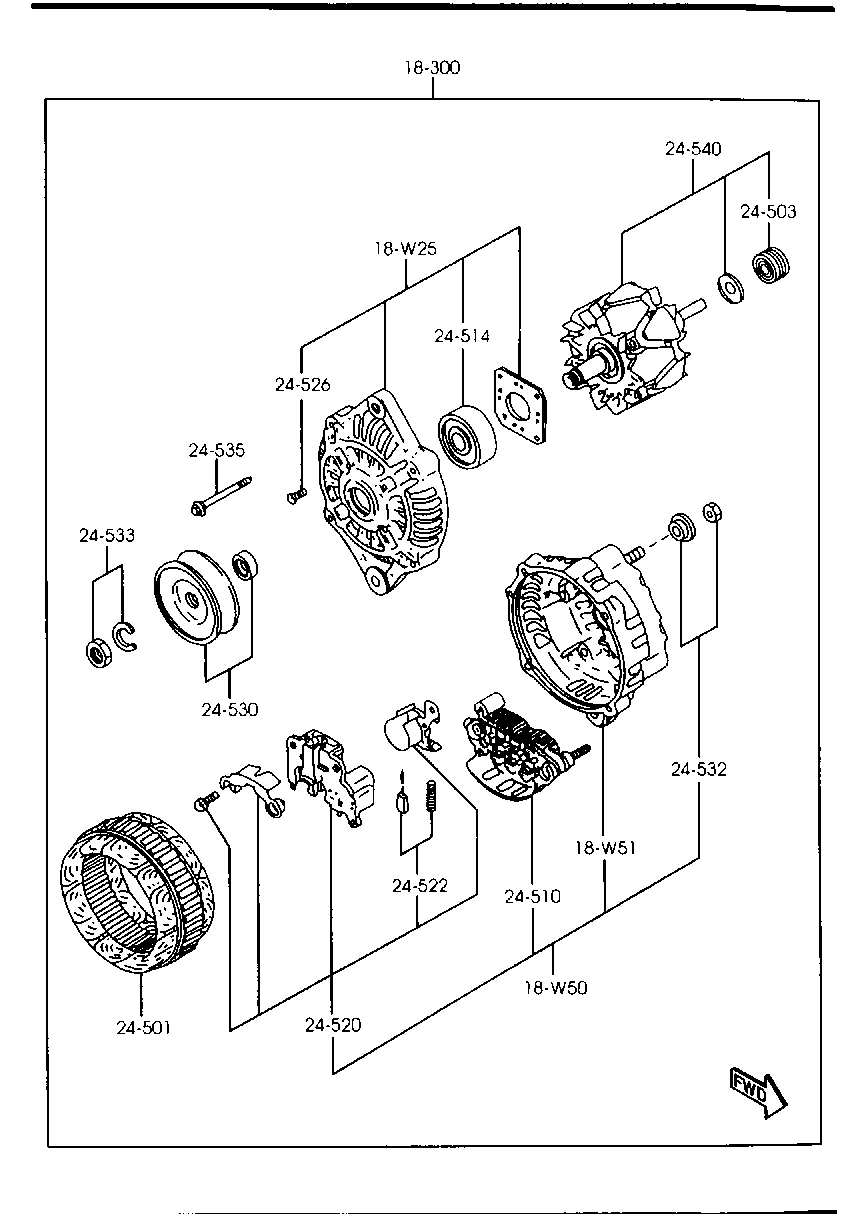 MAZDA Z599-18-300C - Ģenerators www.autospares.lv