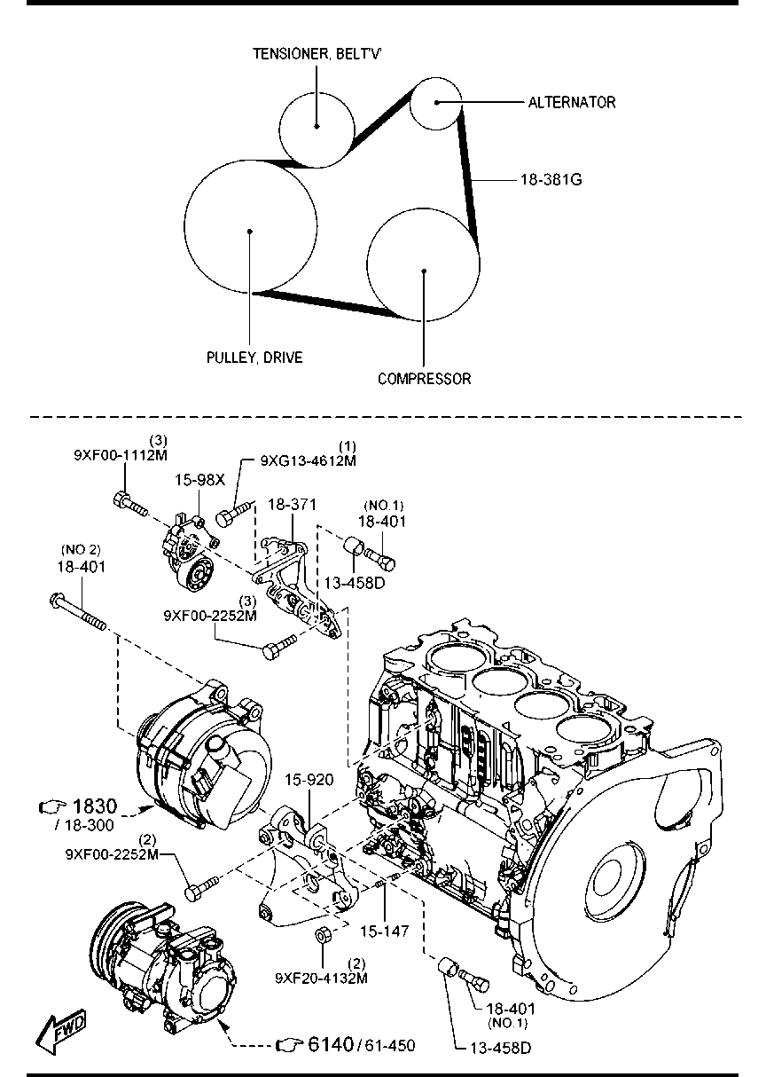 MAZDA Y650-15-909A - Ķīļrievu siksna autospares.lv