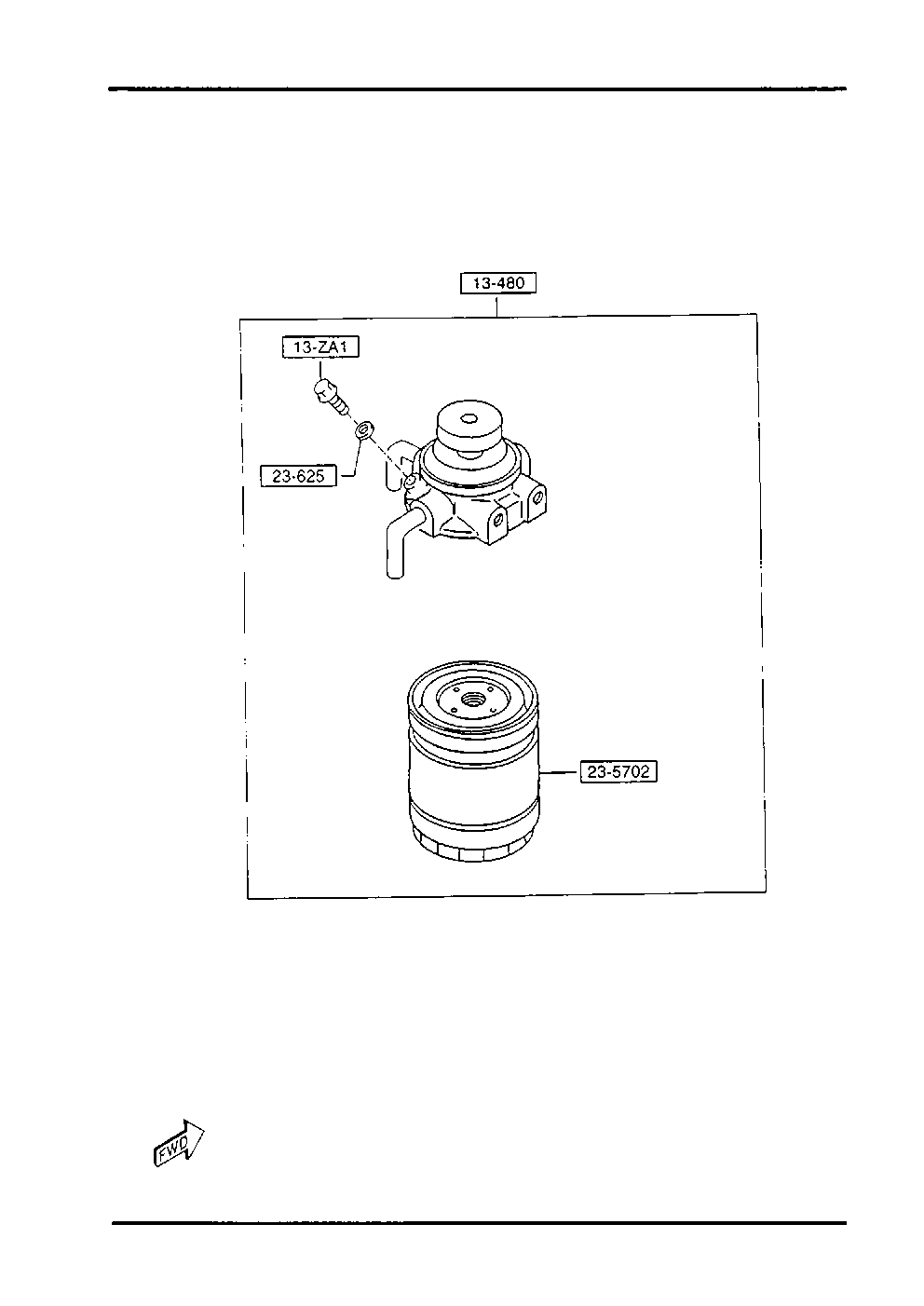 MAZDA P N47-13ZA5 - Топливный фильтр www.autospares.lv