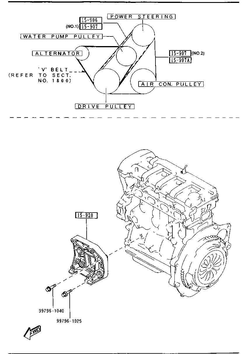 TOYOTA FP01-15-907 - Ķīļrievu siksna autospares.lv