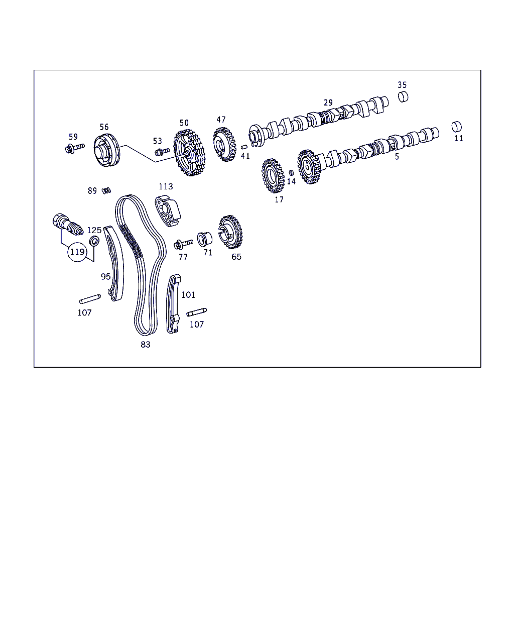 Mercedes-Benz A 000 997 31 98 - Link, timing chain www.autospares.lv