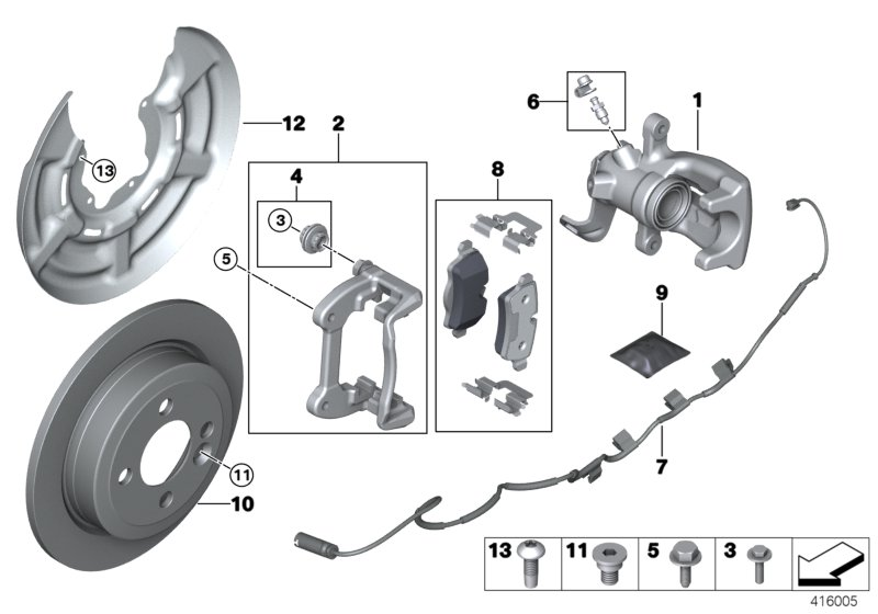 BMW 34 21 6 772 867 - Virzītājčaulu komplekts, Bremžu suports autospares.lv