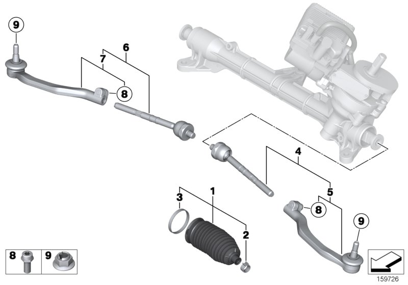 Mini 32 10 6 778 547* - Aksiālais šarnīrs, Stūres šķērsstiepnis www.autospares.lv