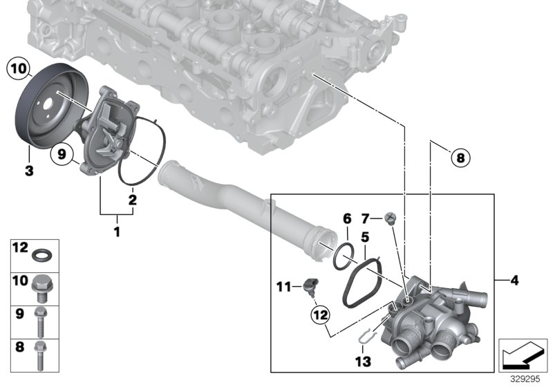 AISIN 11517648827 - Coolant pump, mechanical www.autospares.lv