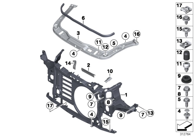 Mini 51717147911 - Priekšdaļas apdare www.autospares.lv