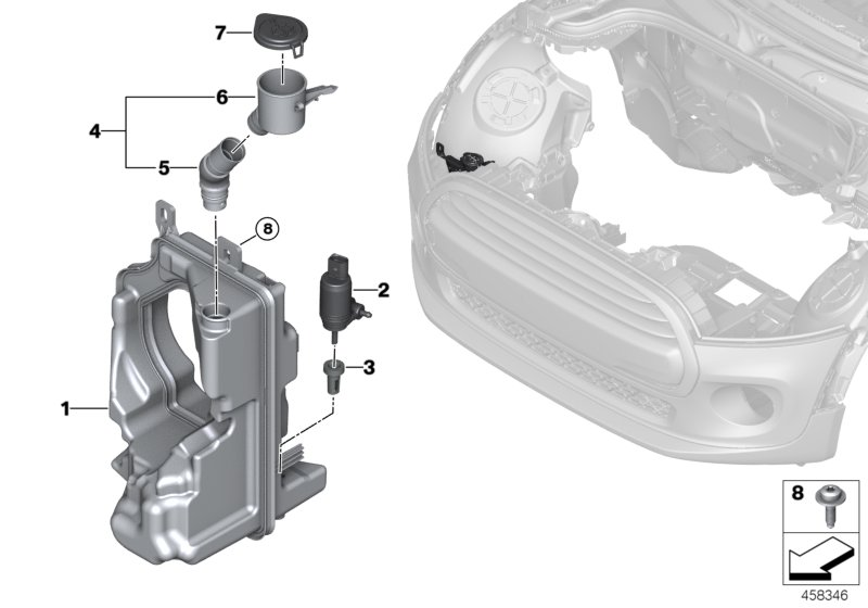 BMW 67 12 7 388 349 - Water Pump, headlight cleaning www.autospares.lv