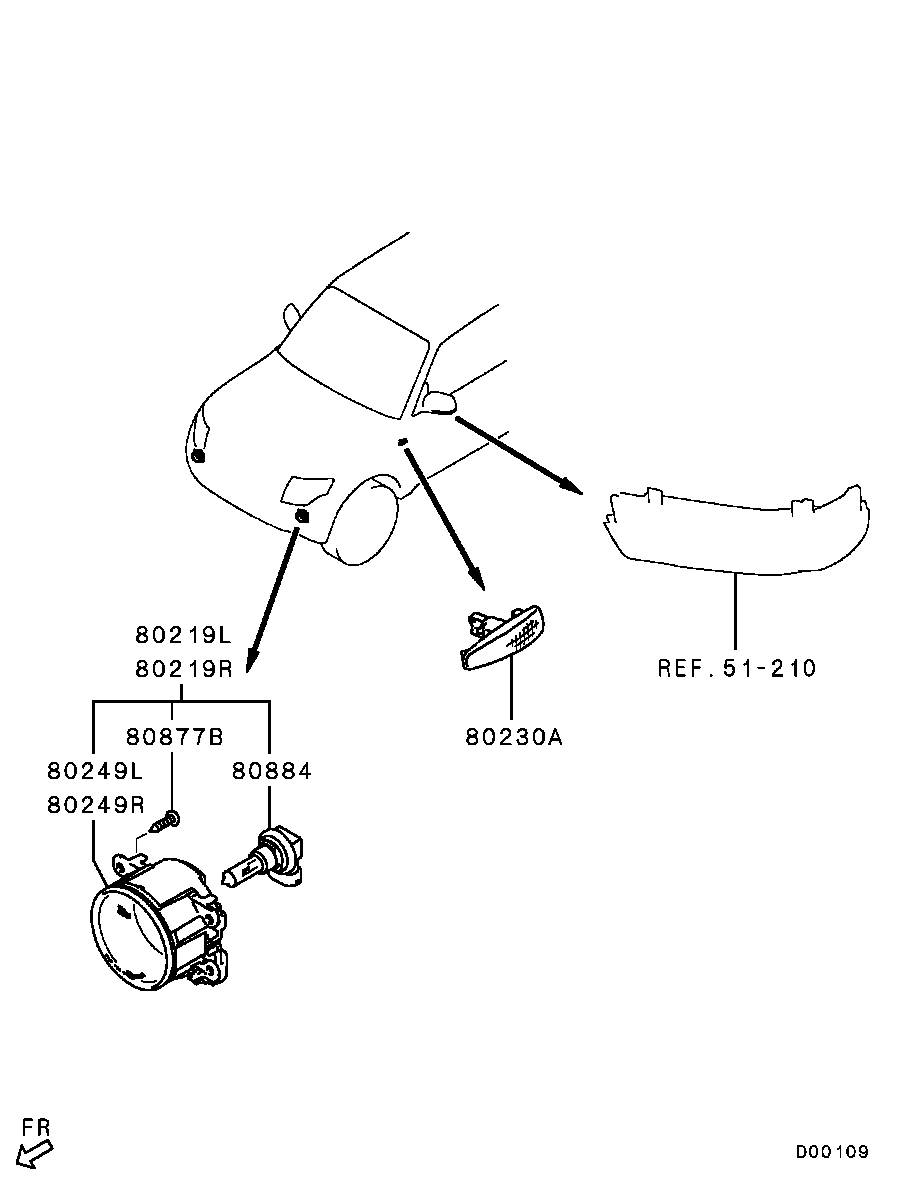 Mitsubishi MS 820976 - Kvēlspuldze, Lukturis ar automātisko stabilizācijas sistēmu autospares.lv