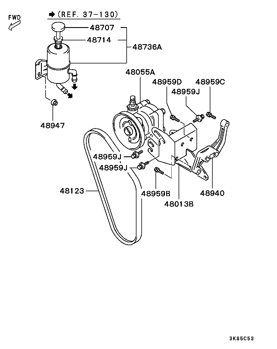 Mitsubishi MB636553 - Ķīļsiksna autospares.lv