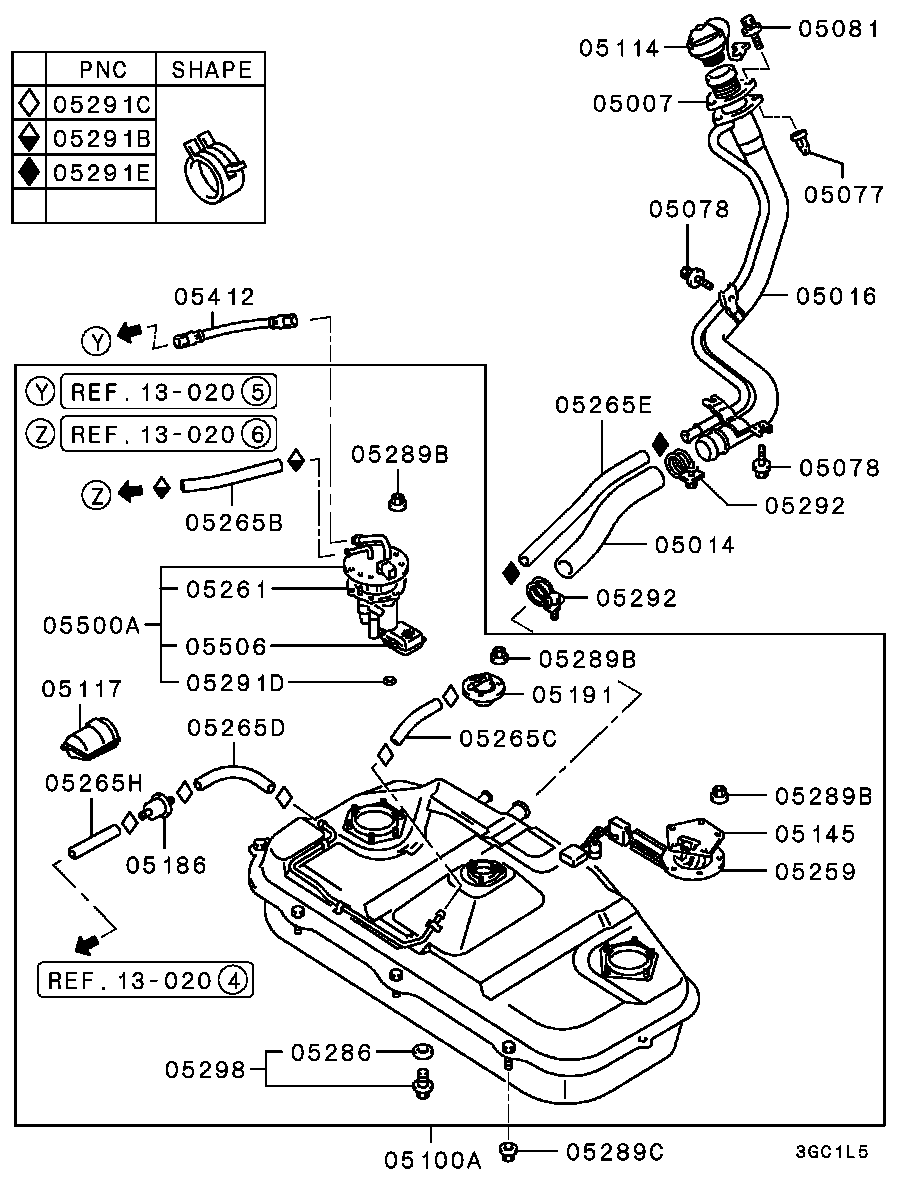 Mitsubishi MB83 1560 - Degvielas sūknis autospares.lv