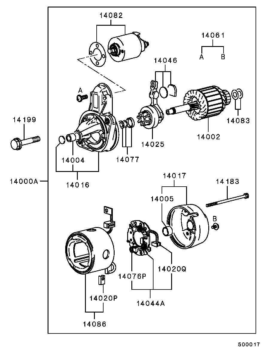 Mitsubishi MD 161437 - Стартер www.autospares.lv