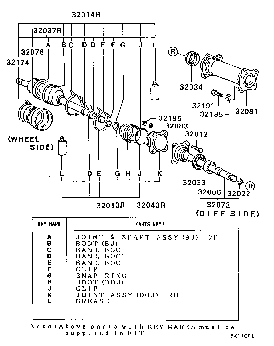 Mitsubishi MB160657 - Putekļusargs, Piedziņas vārpsta autospares.lv