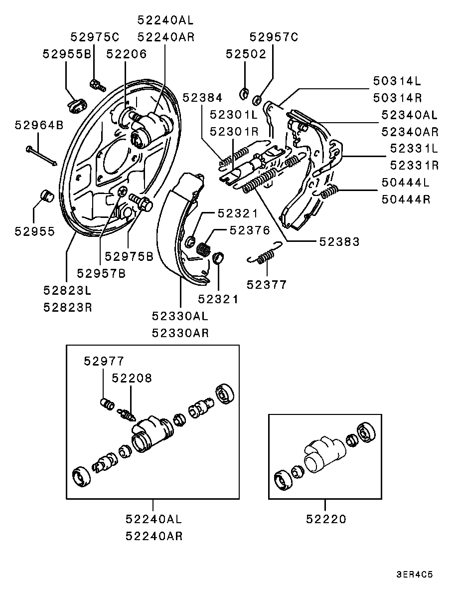 Mitsubishi MB69 9335 - Brake Shoe Set www.autospares.lv