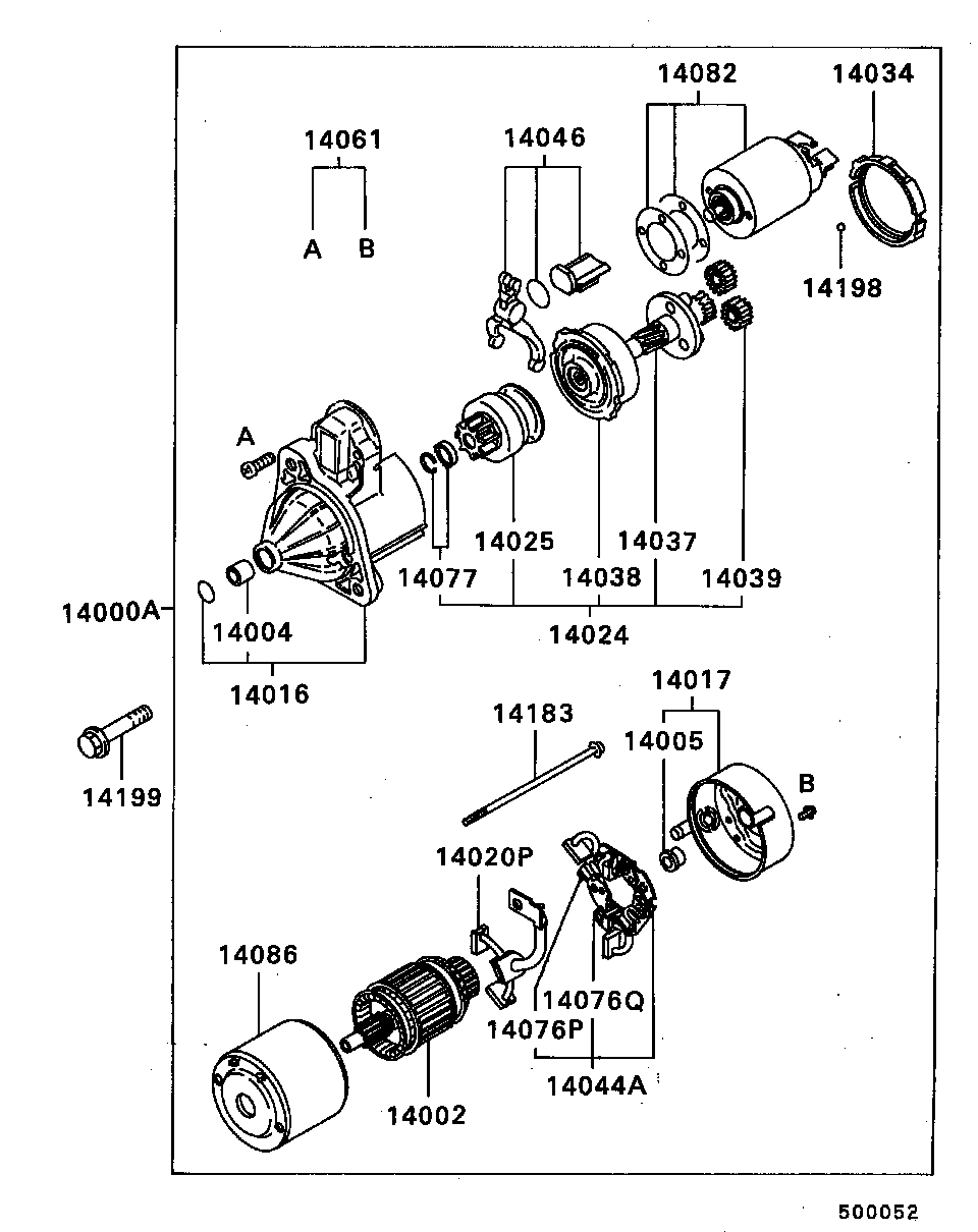 Mitsubishi MD61 1731 - Ogļu sukas, Starteris autospares.lv