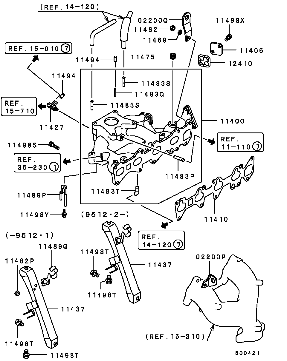 Mitsubishi MF241252 - Skrūve, Izplūdes sistēma autospares.lv