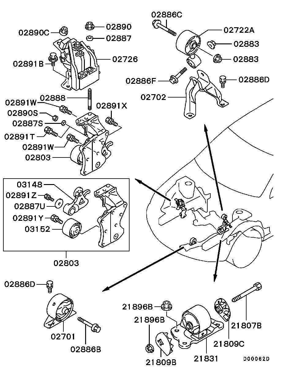 Subaru MD156604 - Parazīt / Vadrullītis, Zobsiksna autospares.lv