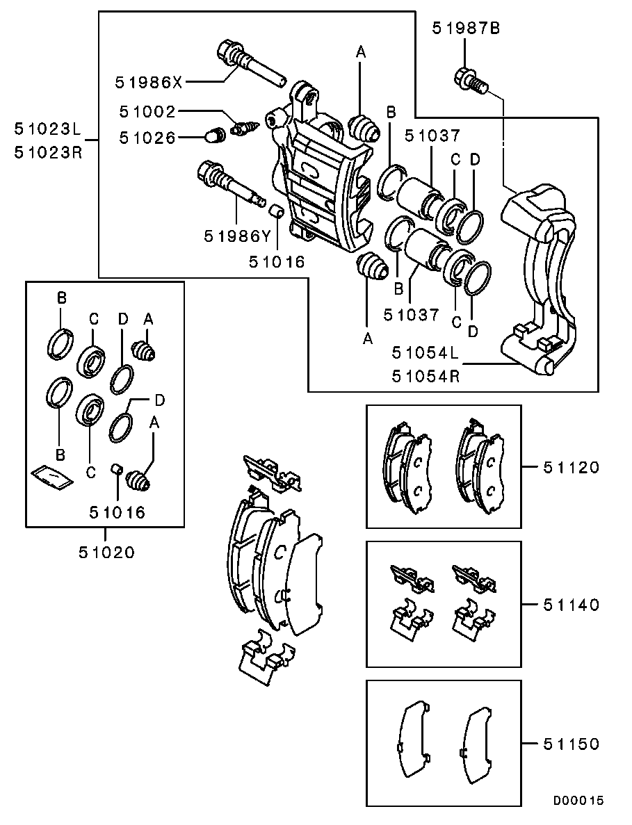 Mitsubishi MR370776 - Bremžu suports autospares.lv