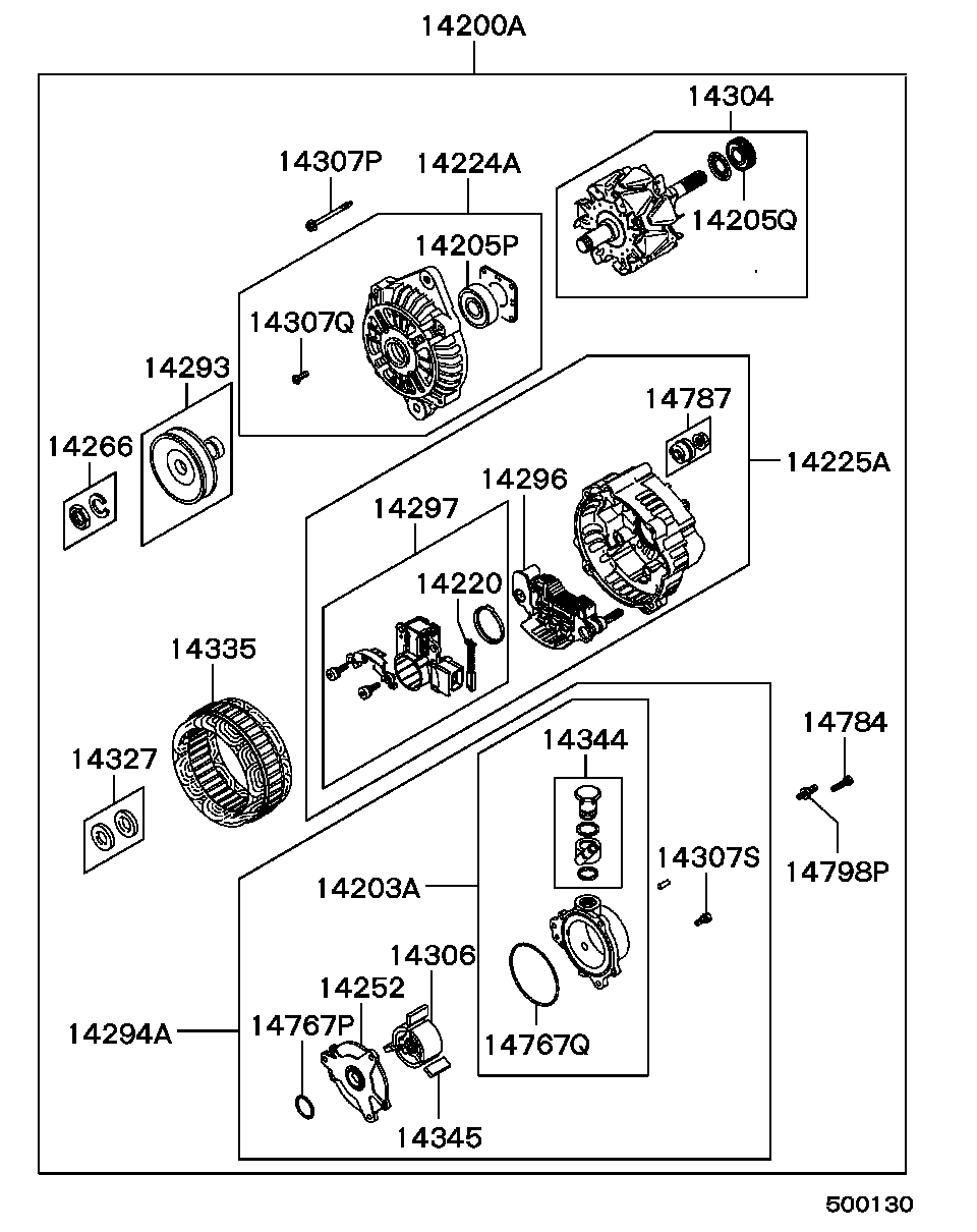 Mitsubishi MD619167 - Ģeneratora sprieguma regulators autospares.lv