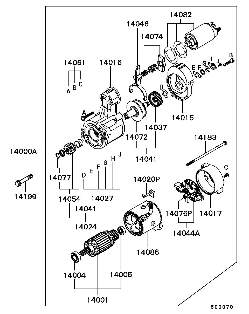 Mitsubishi MD 191433 - Стартер www.autospares.lv