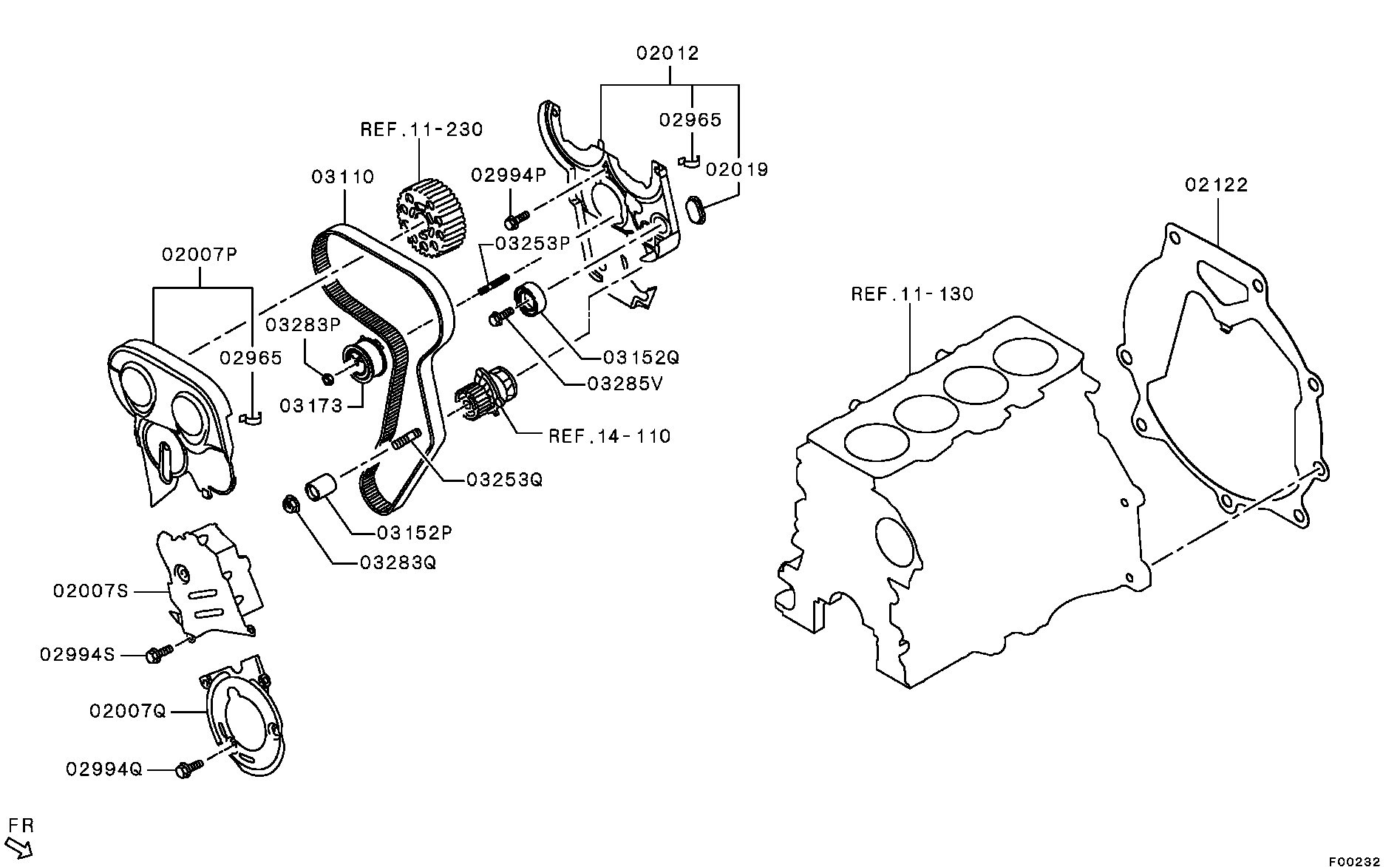 Mitsubishi MN980105 - Ūdenssūknis + Zobsiksnas komplekts autospares.lv