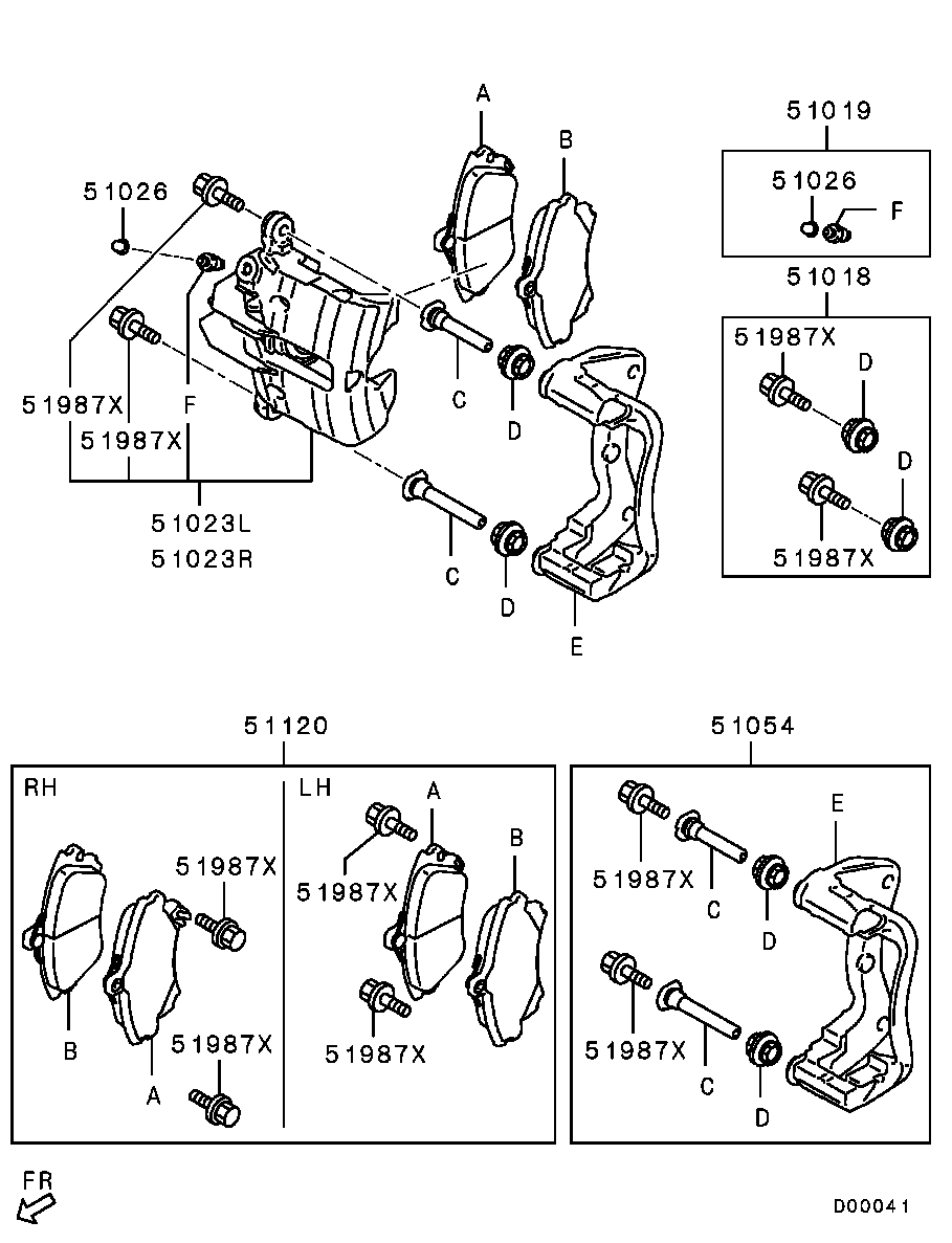 Mitsubishi 4605A178 - Bremžu suports www.autospares.lv