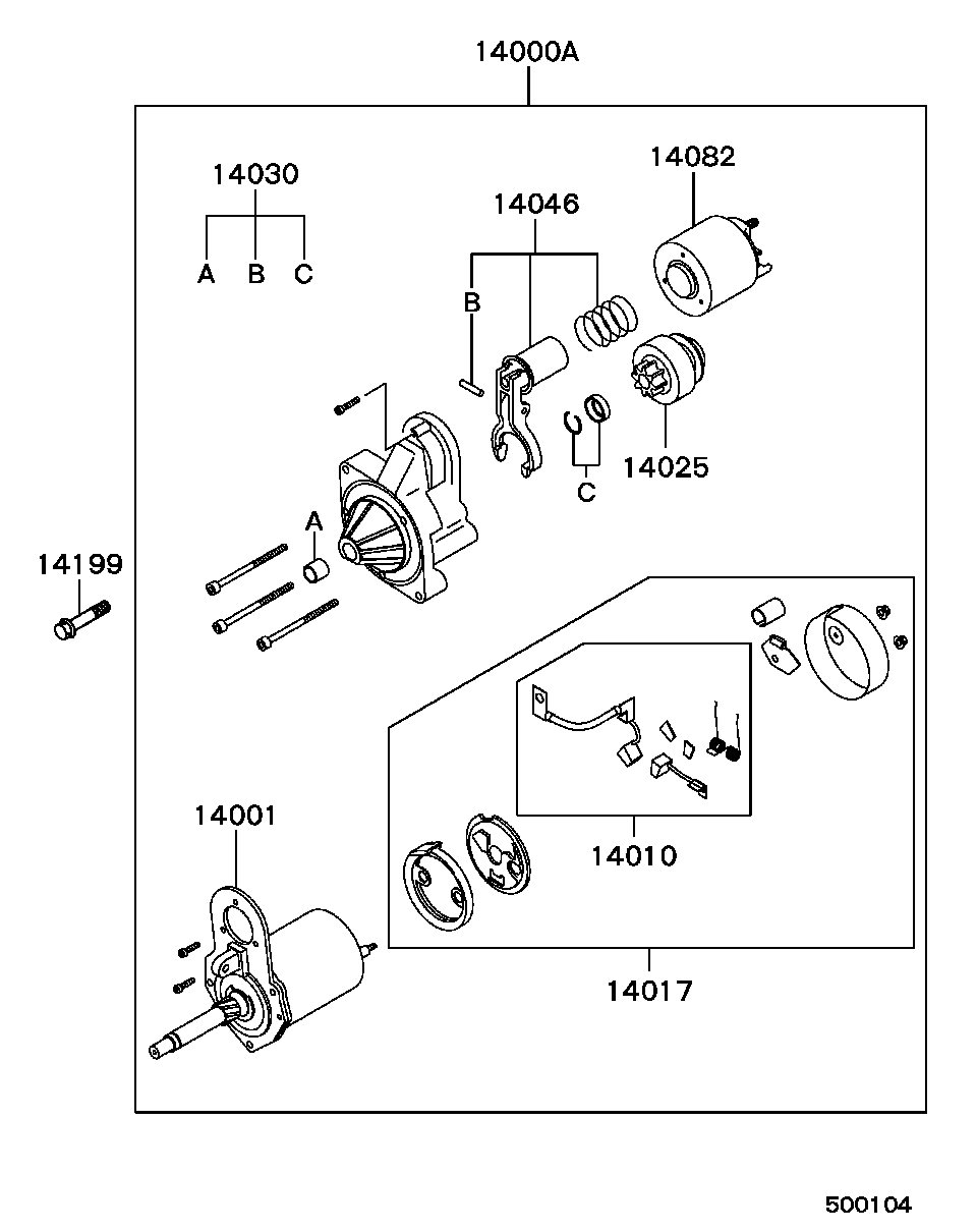 Mitsubishi MD 308088 - Starteris autospares.lv