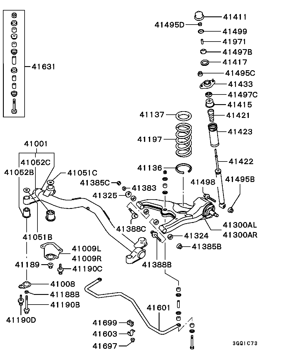 Mitsubishi MR-319243 - Amortizators autospares.lv