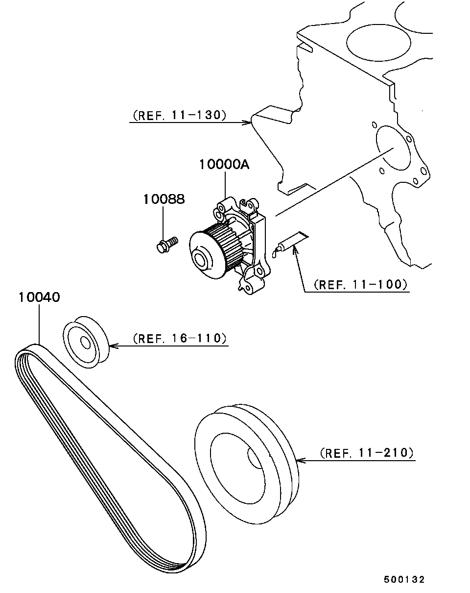 Mitsubishi MD313301 - Ūdenssūknis autospares.lv