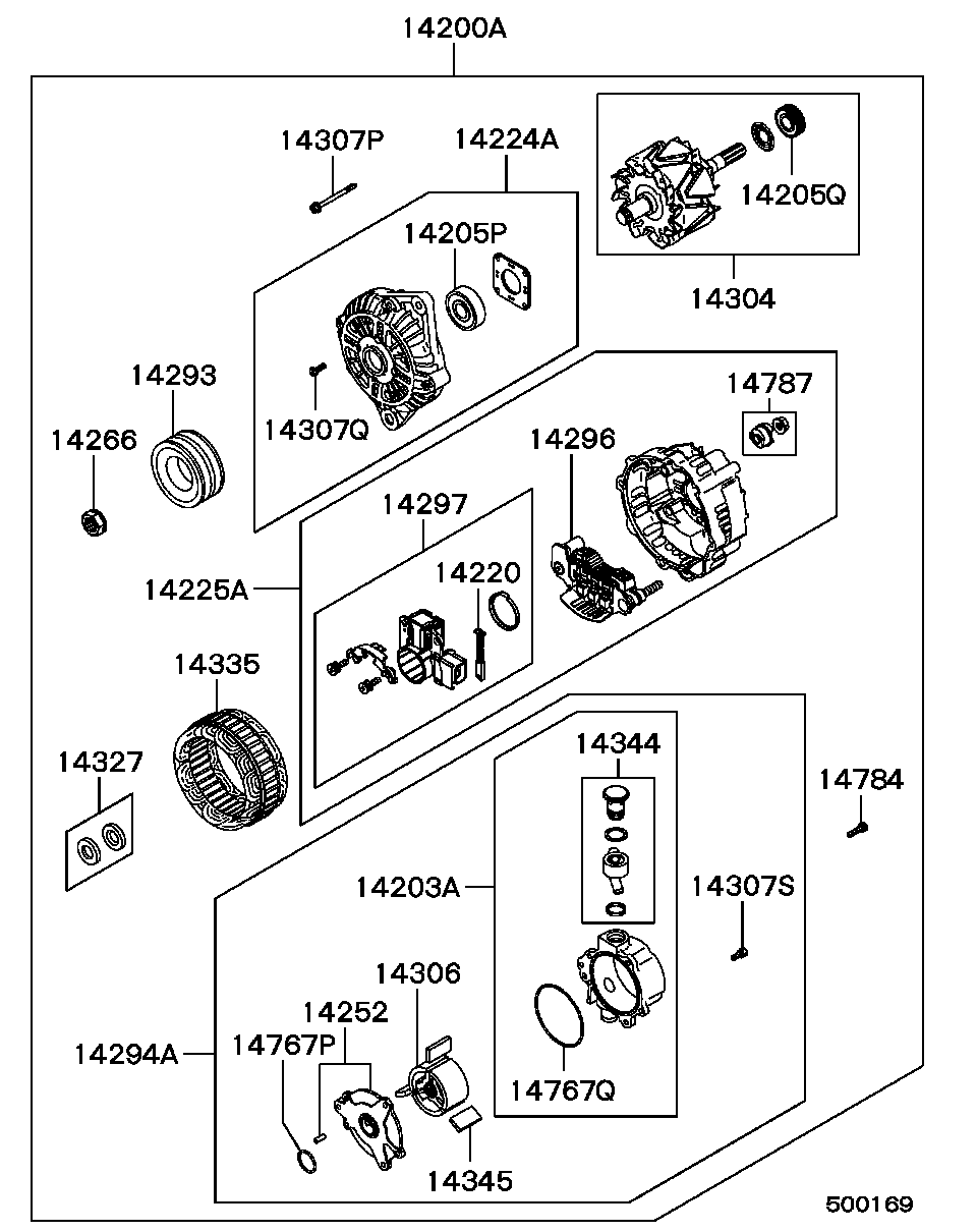 Mitsubishi MD618732 - Stators, Ģenerators autospares.lv