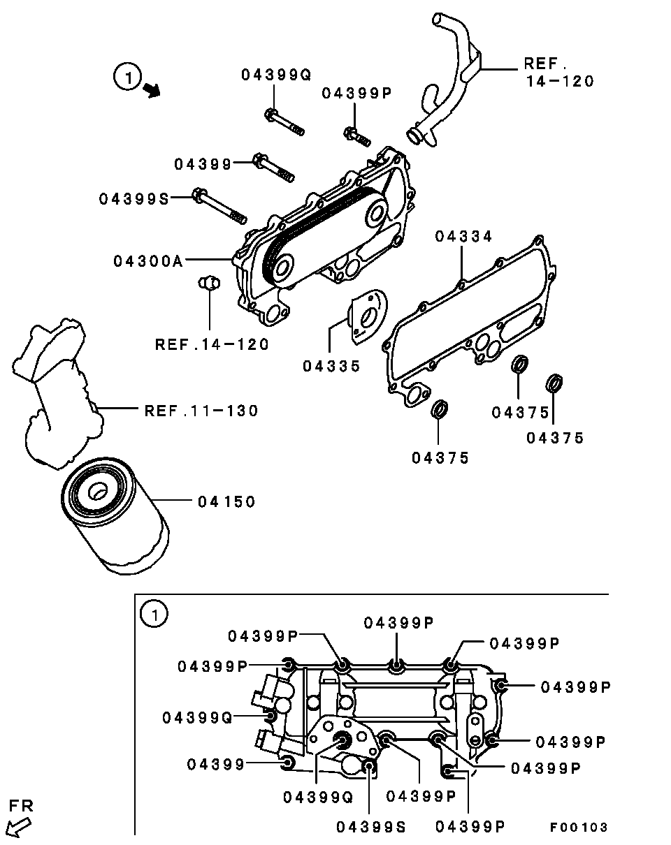 Mitsubishi 1230A154 - Eļļas filtrs autospares.lv