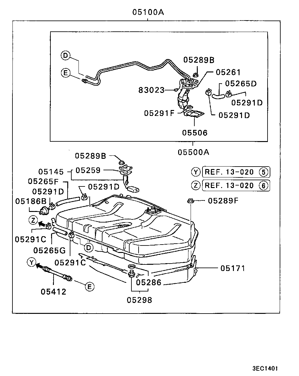 Mitsubishi MB67 8038 - Degvielas sūknis autospares.lv