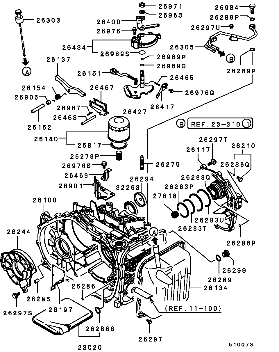 Mitsubishi MD752072 - Eļļas filtrs autospares.lv