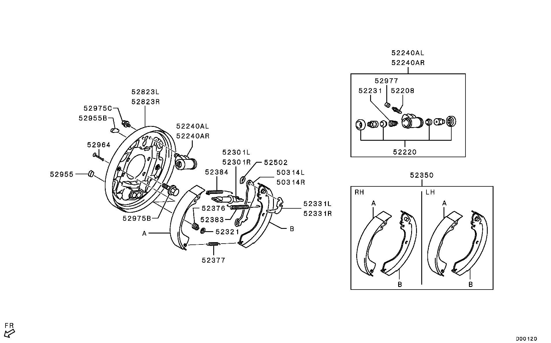 Mitsubishi 4600A028 - Bremžu loku komplekts autospares.lv