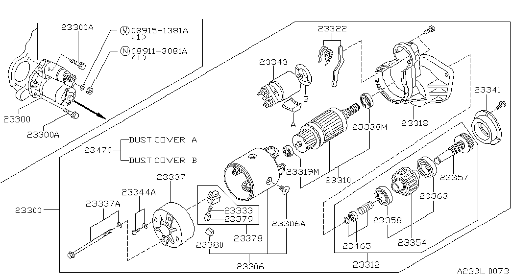 UD 23300 6T001 - Starteris autospares.lv