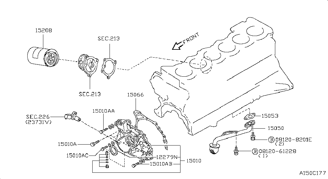 Subaru 15208 40L02 - Eļļas filtrs autospares.lv