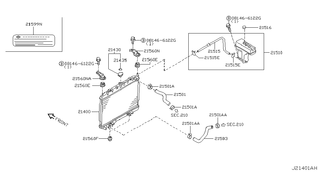 NISSAN 21410-8H800 - Radiators, Motora dzesēšanas sistēma autospares.lv