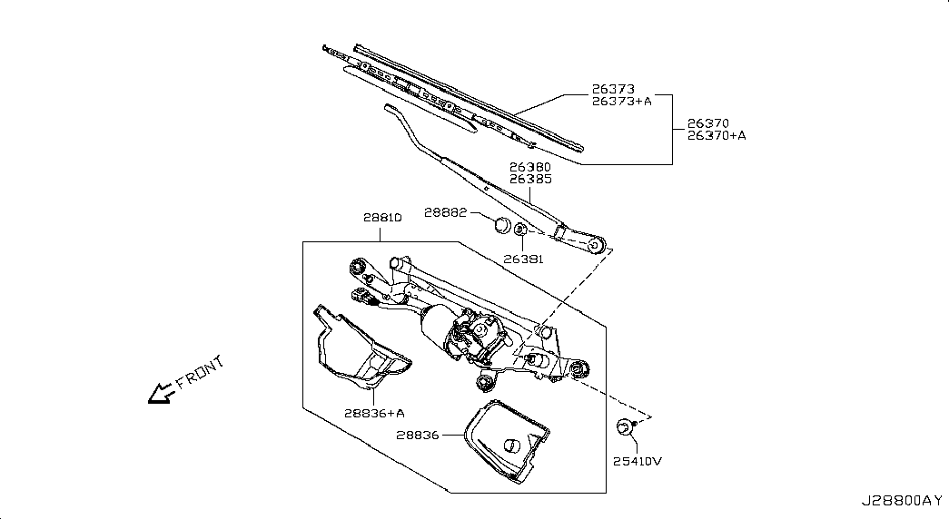 NISSAN 263604A00B - Stikla tīrītāja slotiņa autospares.lv