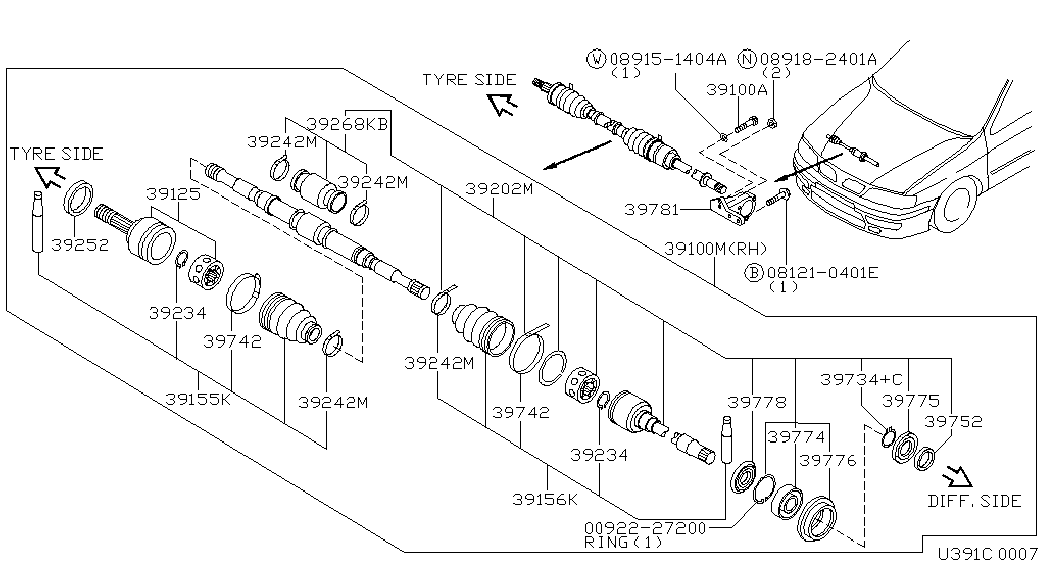 TOYOTA 39241-2F225 - Putekļusargs, Piedziņas vārpsta autospares.lv