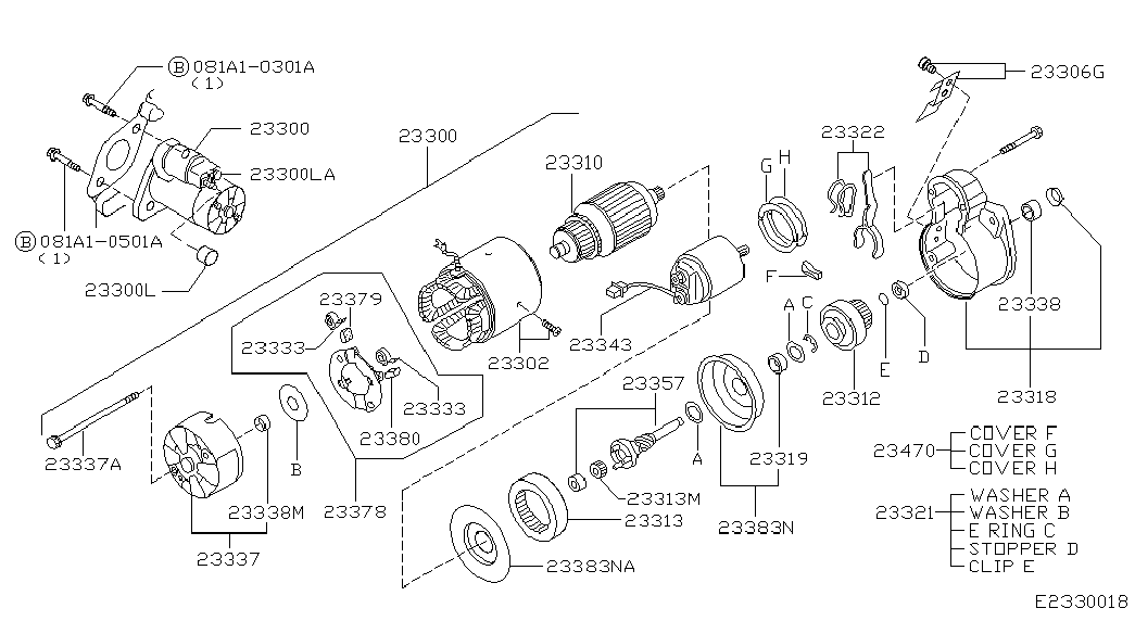 NISSAN 23300-0M302 - Стартер www.autospares.lv