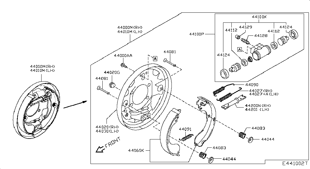 NISSAN 44100-1HD3A - Riteņa bremžu cilindrs autospares.lv