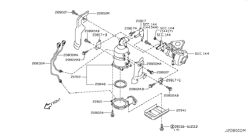 NISSAN B08D0-ES61A - Asortiments, Sodrēju / Daļiņu filtra remonts autospares.lv