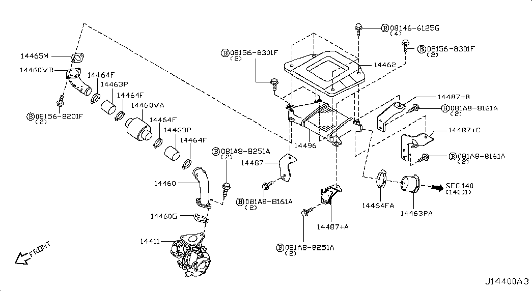 NISSAN 14411ES60A* - Kompresors, Turbopūte autospares.lv